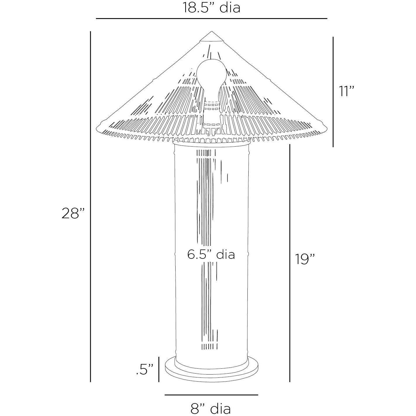 Belize 28 inch 60.00 watt Natural Lamp Portable Light