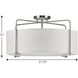 Kempsey 3 Light 22 inch Brushed Nickel Semi-Flush Mount Convertible Ceiling Light