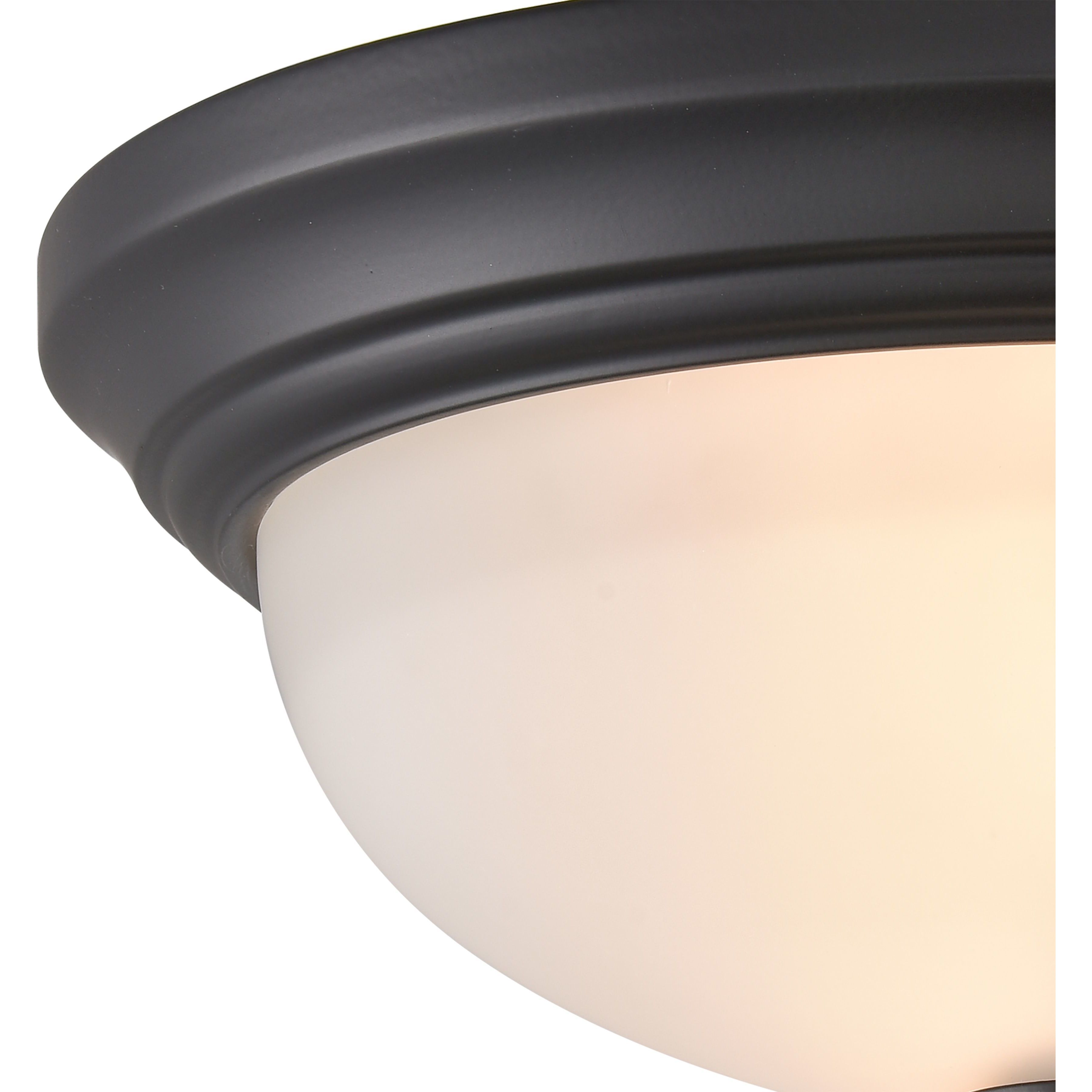 Helena 2 Light 11 inch Black Flush Mount Ceiling Light