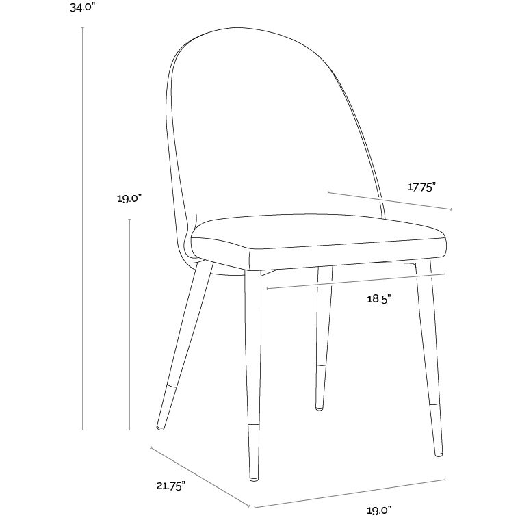 Kline Dillon Cream / Dillon Thunder Dining Chair
