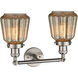 Franklin Restoration Chatham LED 16 inch Brushed Satin Nickel Bath Vanity Light Wall Light in Mercury Glass, Franklin Restoration