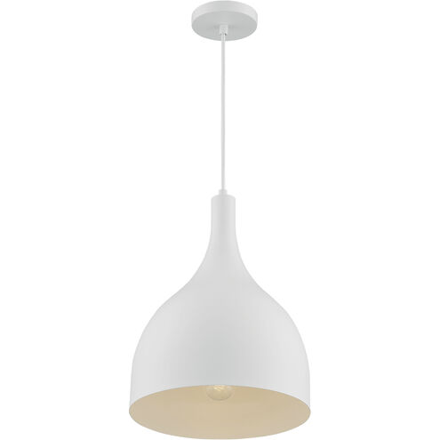 Bellcap 1 Light 12 inch Matte White Pendant Ceiling Light