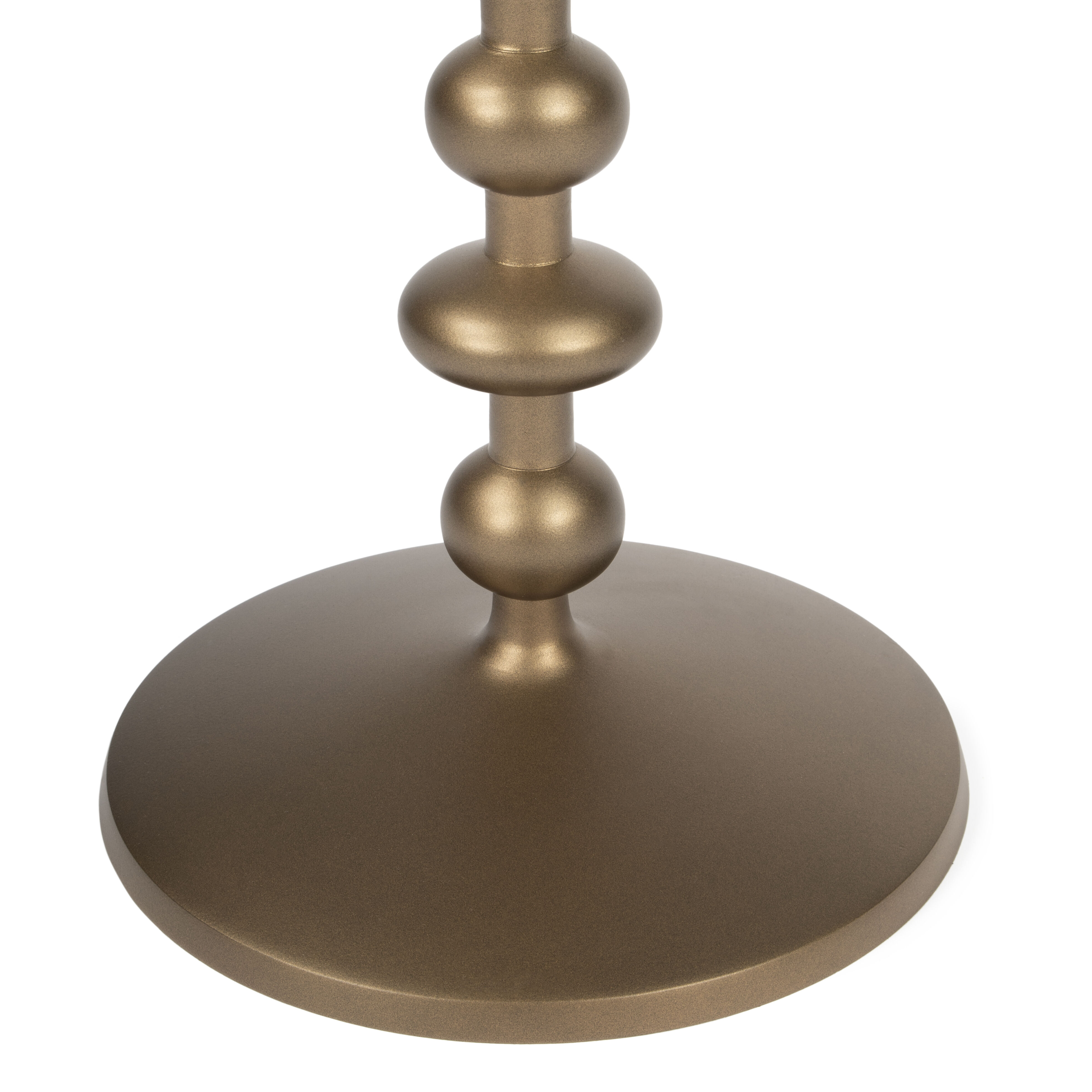 Zora Iron Pedestal Side Table in Bronze