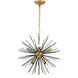 Timber 8 Light 20 inch Brass and Black Pendant Ceiling Light