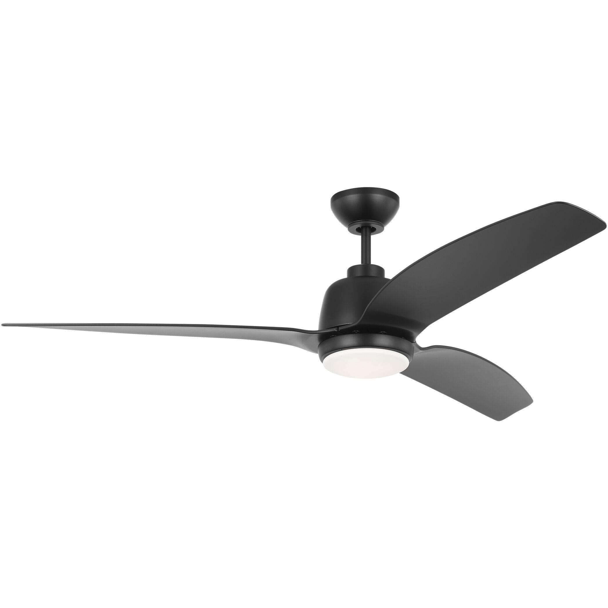 Avila 60 inch Midnight Black with Midnight Black ABS Blades Ceiling Fan