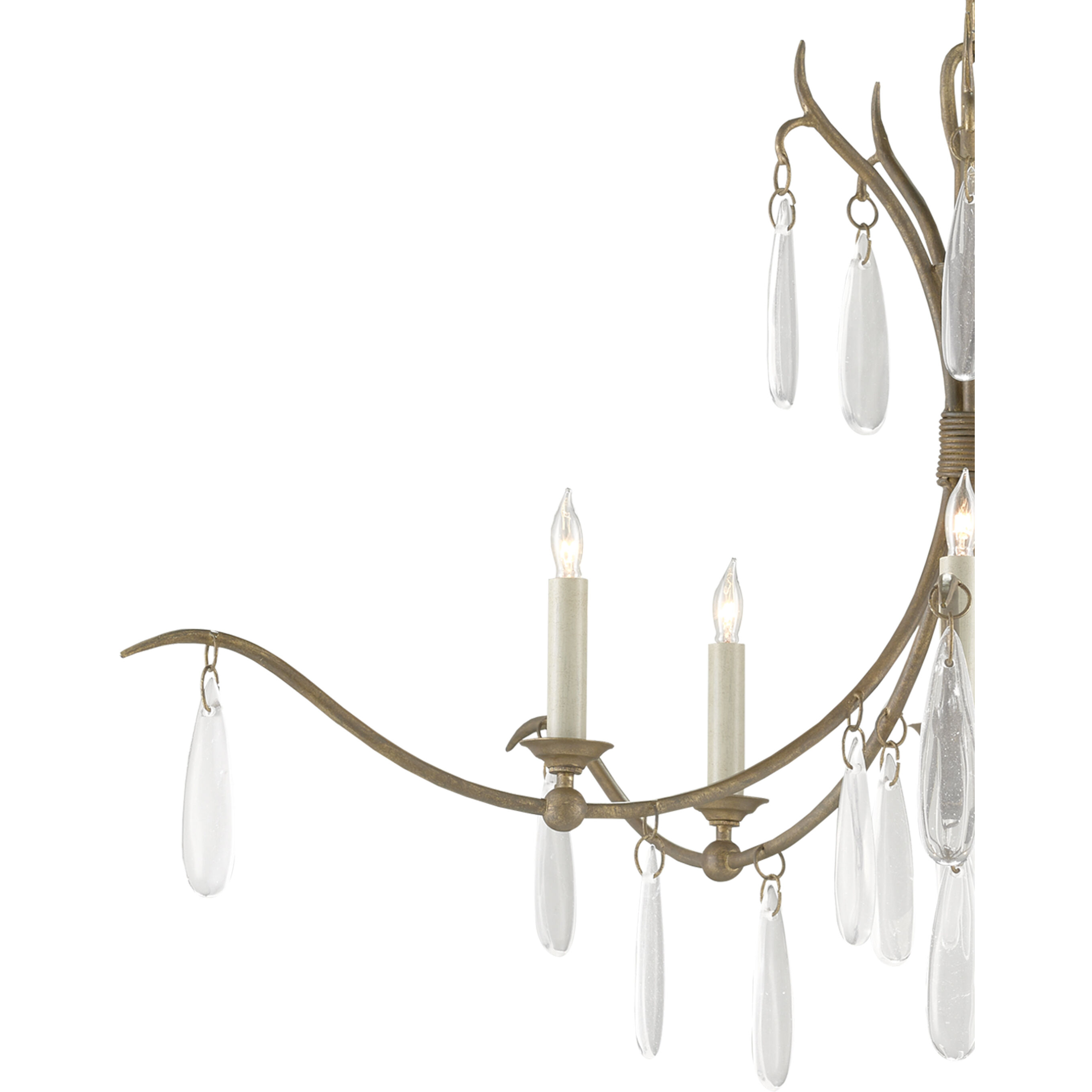 Marshallia Chandelier Gold Currey Company