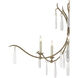 Marshallia 5 Light 38 inch Rustic Gold/Faux Rock Crystal Chandelier Ceiling Light, Small