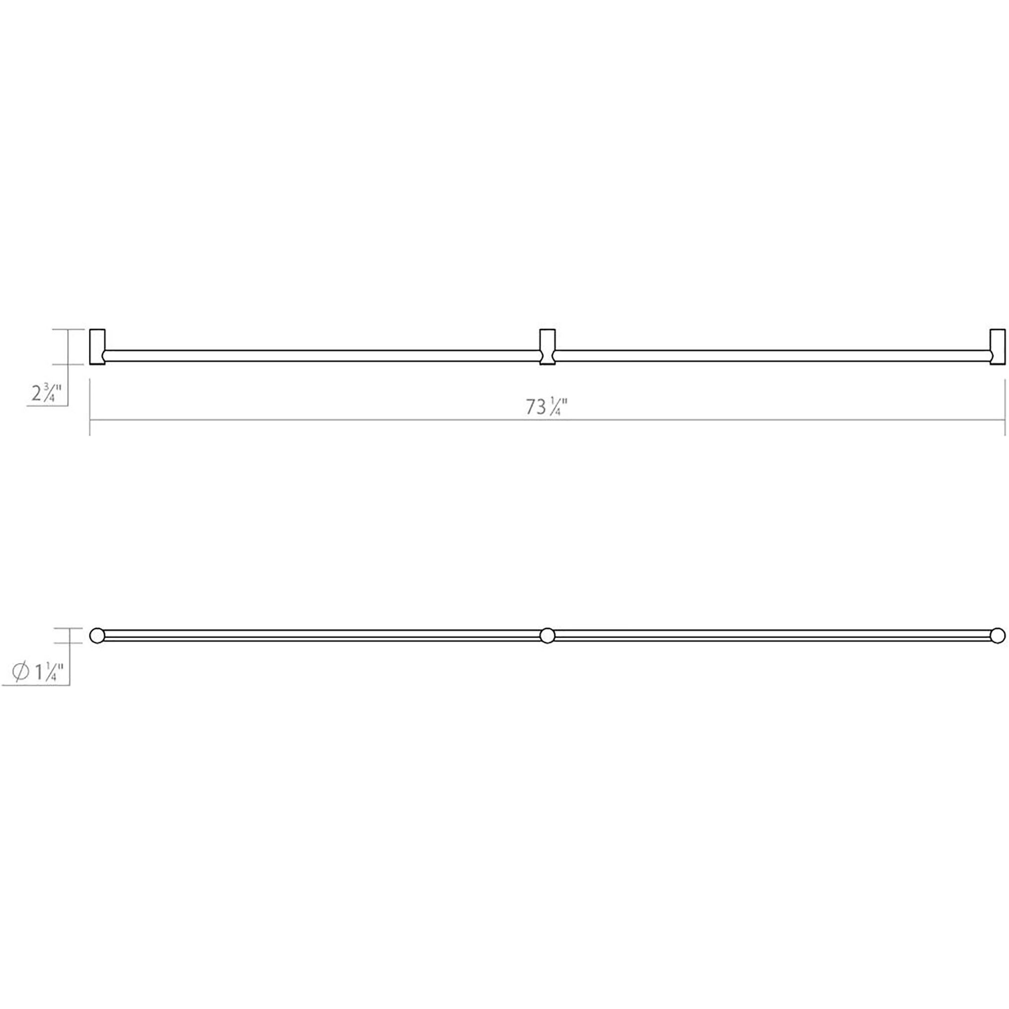 Purolinear 360 LED 73 inch Polished Chrome ADA Wall Bar Light Wall Light