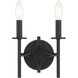 Muncie 2 Light Coal Wall Sconce Wall Light