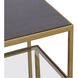 Carrick 52 X 15 inch Dark Brown with Brass and Clear Nesting Console Table, Set of 3