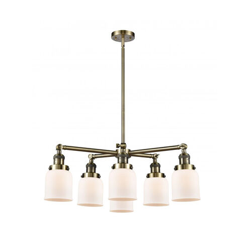 Franklin Restoration Small Oxford 6 Light 30 inch Antique Brass Chandelier Ceiling Light in Incandescent, Clear Glass, Franklin Restoration