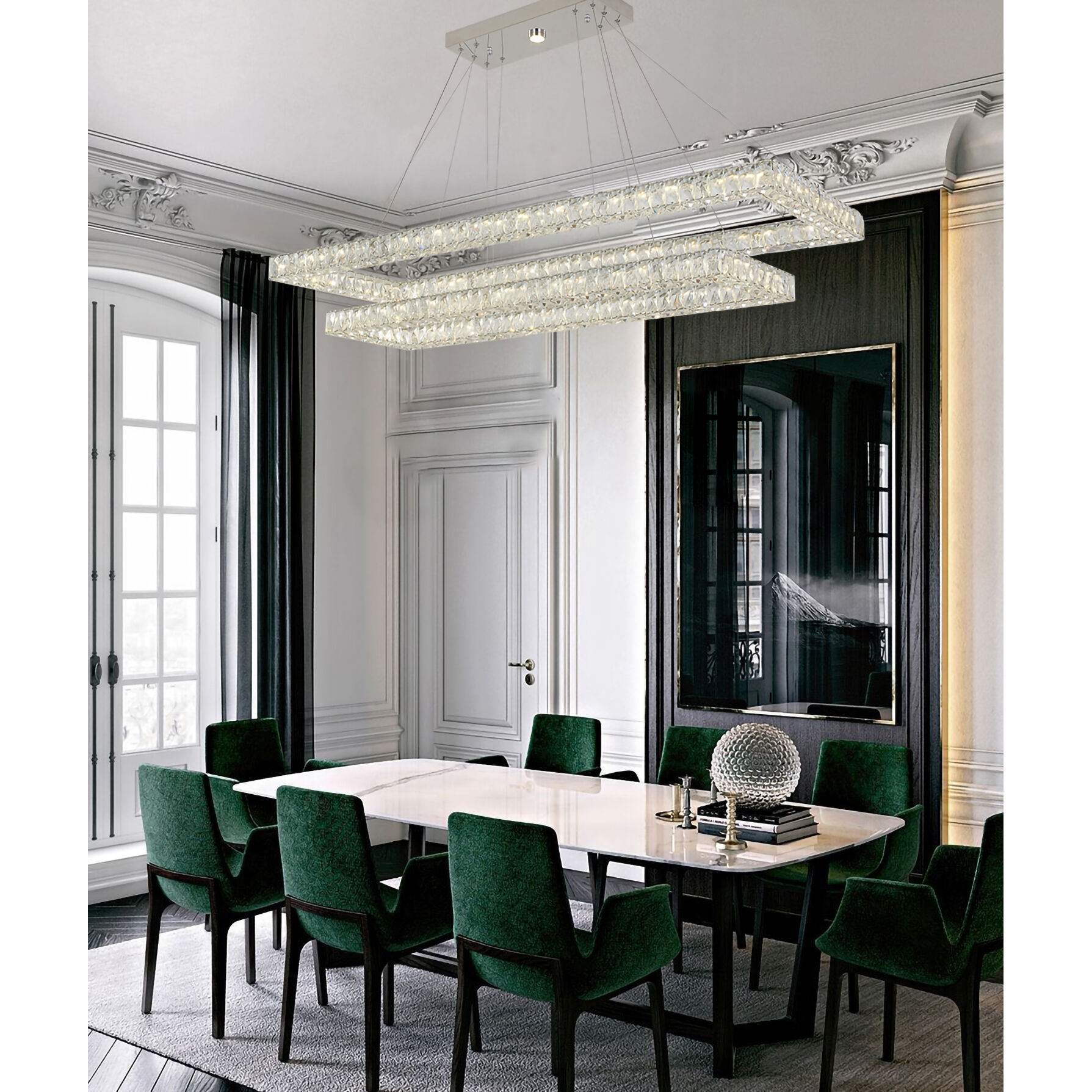 Canada LED 19 inch Chrome Chandelier Ceiling Light
