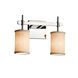 Textile 2 Light 13 inch Brushed Nickel Vanity Light Wall Light in Cream, Square with Flat Rim, Incandescent