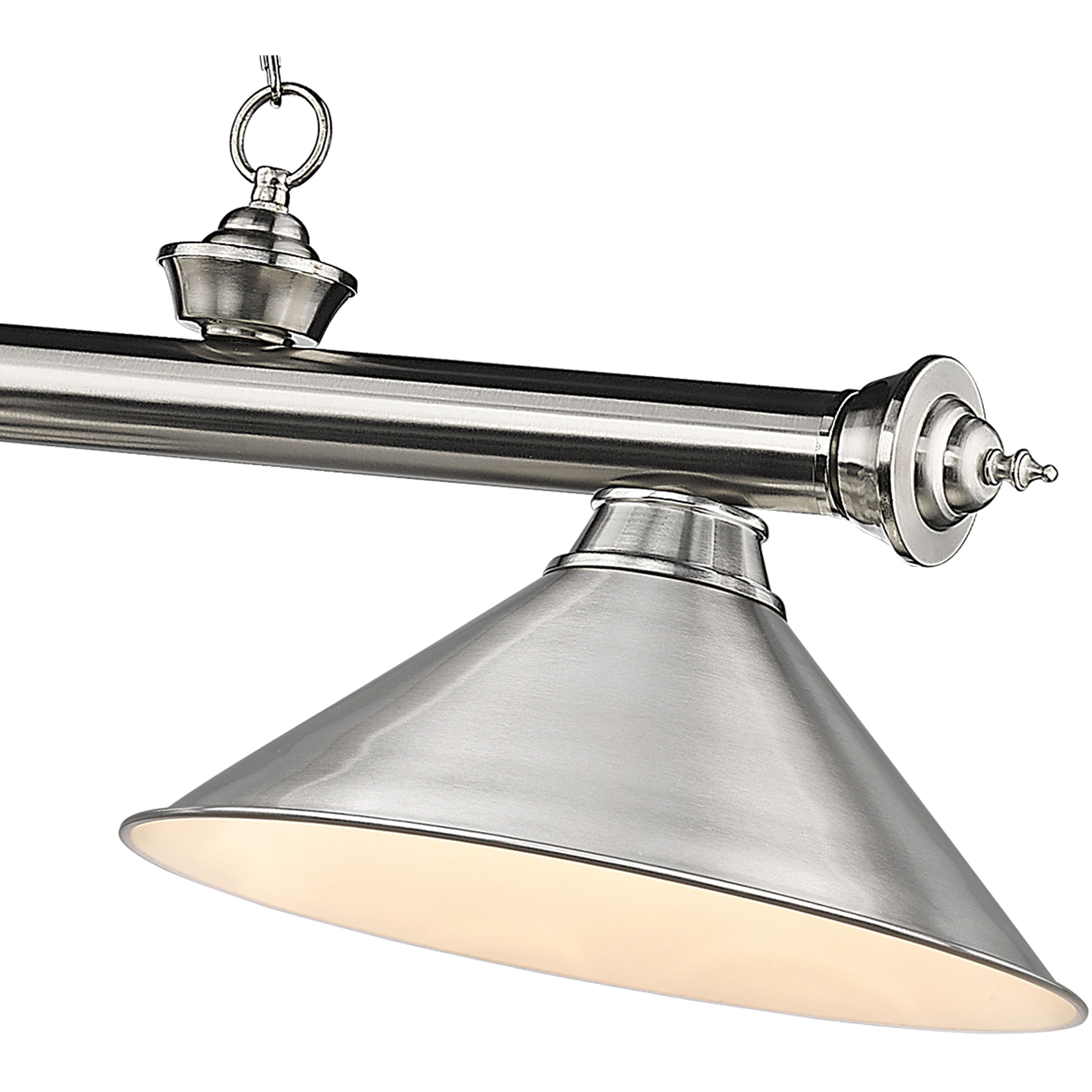Cordon 3 Light 57.25 inch Brushed Nickel Billiard Ceiling Light in Brushed Nickel Steel
