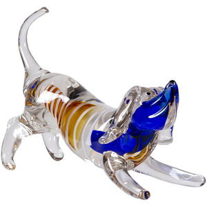 Joey Dog Handcrafted Art Glass Figurine