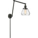 Fulton 30 inch 100 watt Oil Rubbed Bronze Swing Arm Wall Light in Clear Glass, Franklin Restoration