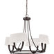 Kent LED 28 inch Copper Espresso Chandelier Ceiling Light