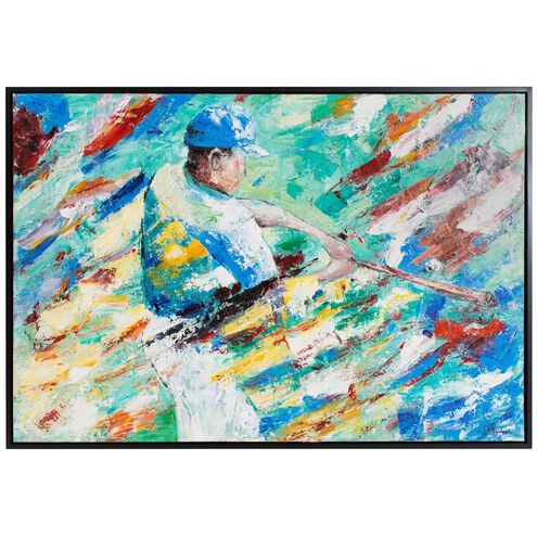 Home Run 61.75 X 41.75 inch Hand Painted Canvas