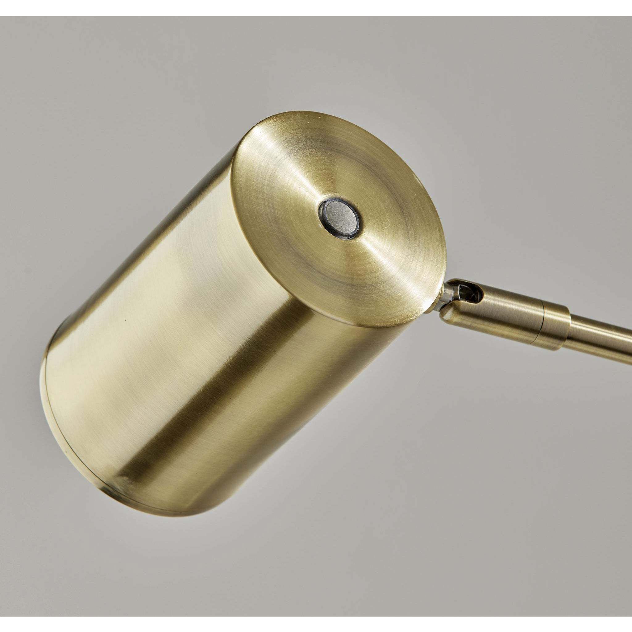 Collette 58 inch 4.00 watt Antique Brass Floor Lamp Portable Light