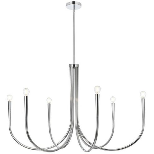 Layne 6 Light 42 inch Chrome Chandelier Ceiling Light