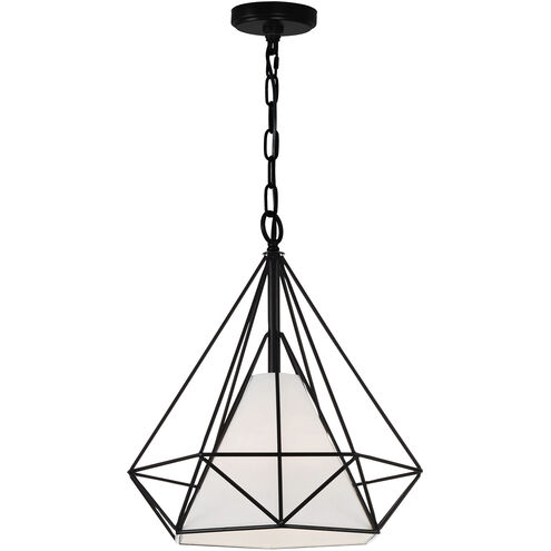Diamond 1 Light 18 inch Black Down Pendant Ceiling Light