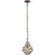 Flow 1 Light 10 inch Hammered Ore Mini Pendant Ceiling Light