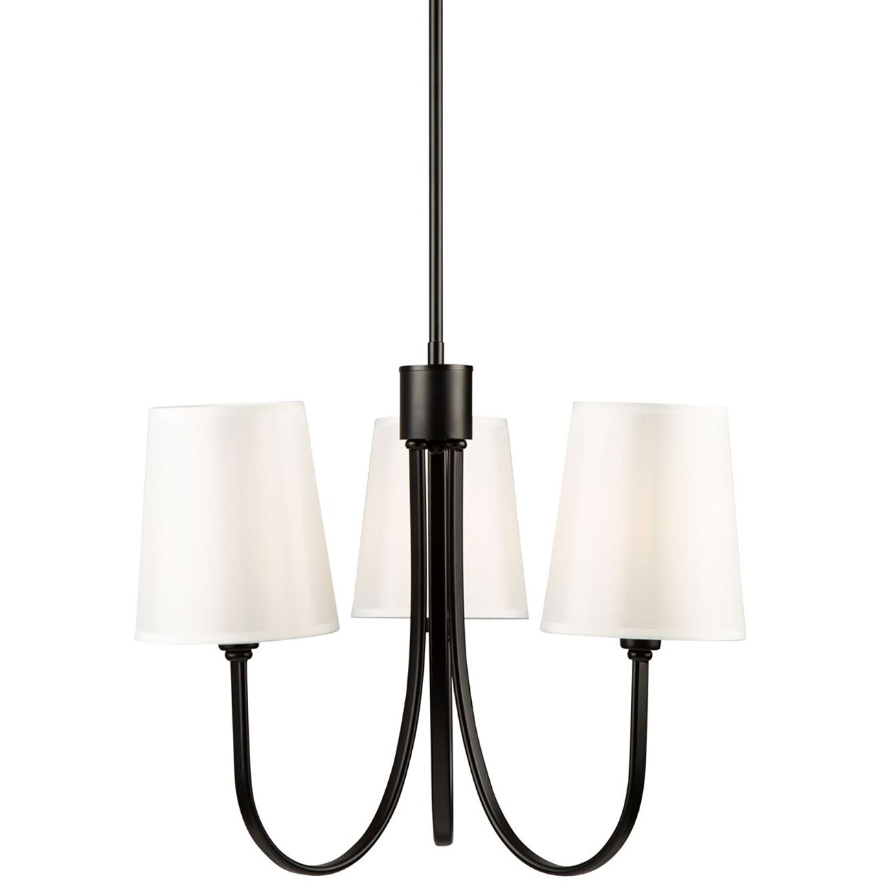 Rhythm LED 23.6 inch Black Chandelier Ceiling Light