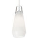 Sean Lavin Lustra 1 Light 12 Satin Nickel Low-Voltage Pendant Ceiling Light in Halogen, FreeJack, White Glass