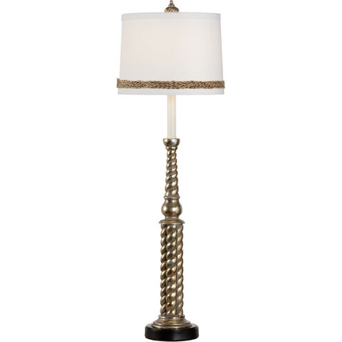 Biltmore 39 inch 60 watt Antique Silver Leaf Table Lamp Portable Light