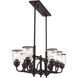Lawrenceville 8 Light 40 inch Bronze Linear Chandelier Ceiling Light