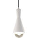 Radiance Collection 1 Light 4.75 inch Bisque with Brushed Nickel Pendant Ceiling Light