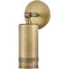 Pratt 1 Light 12.5 inch Heritage Brass Outdoor Wall Mount