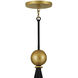 Lisa McDennon Nula 15 Light 26 inch Shell Black with Gold Leaf Indoor Chandelier Ceiling Light