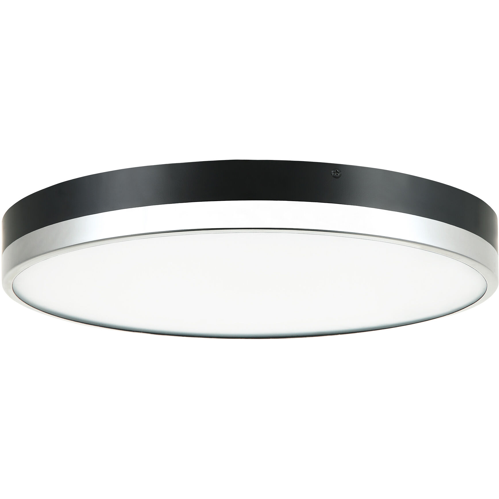 Tone LED 16 inch Black and Chrome Flush Mount Ceiling Light