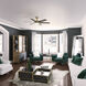 Donatella 52 inch Burnished Brass with Warm Grey Oak Blades Ceiling Fan