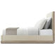 Repose Grey Oak California King Bed, Wooden, Upholstered