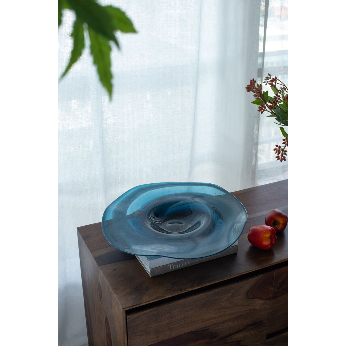 Mayron 17.3 X 17.3 inch Blue/White Plate