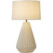 Concord 30 inch 100 watt Walnut and White with Weathered Brass Table Lamp Portable Light