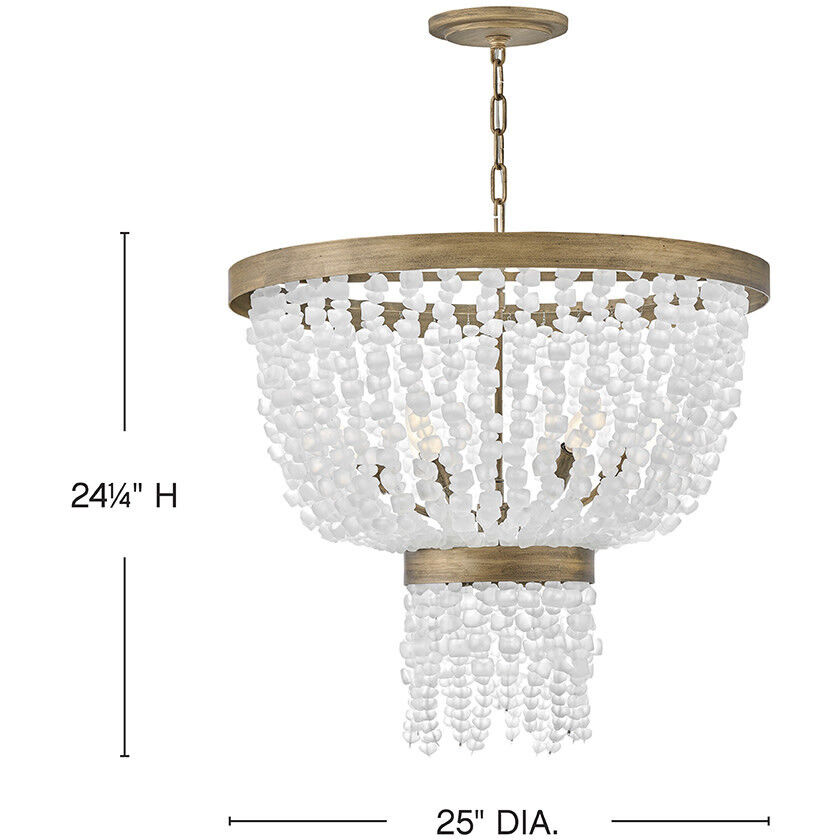 Dune LED 25 inch Burnished Gold Chandelier Ceiling Light