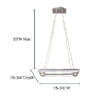 Adagio 4 Light 15.75 inch Burnished Aluminum Pendant Ceiling Light