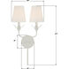 Broche Sconce Wall Light in Matte White