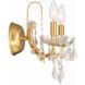 Filmore Sconce Wall Light in Clear Spectra, Antique Gold