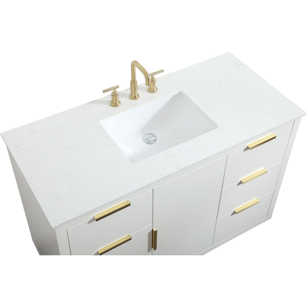 Blake 48 X 22 X 34 inch White Vanity Sink Set