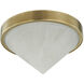 Colmar LED 6 inch Vintage Brass Flush Mount Ceiling Light