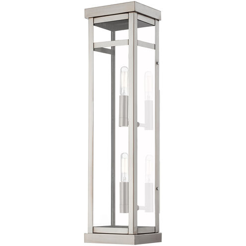 Hopewell 2 Light 22 inch Brushed Nickel Outdoor Wall Lantern
