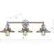 English Pub Vanity Light Wall Light in Brushed Nickel, Satin Nickel