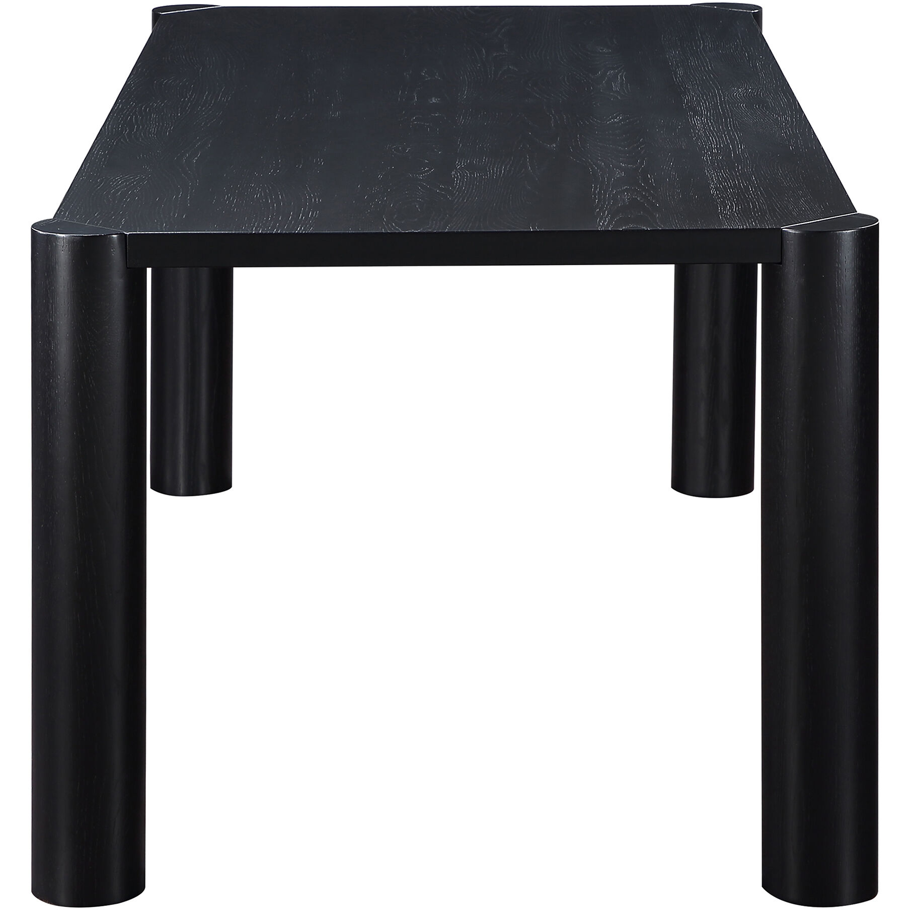 Post 76 X 36 inch Black Dining Table, Small