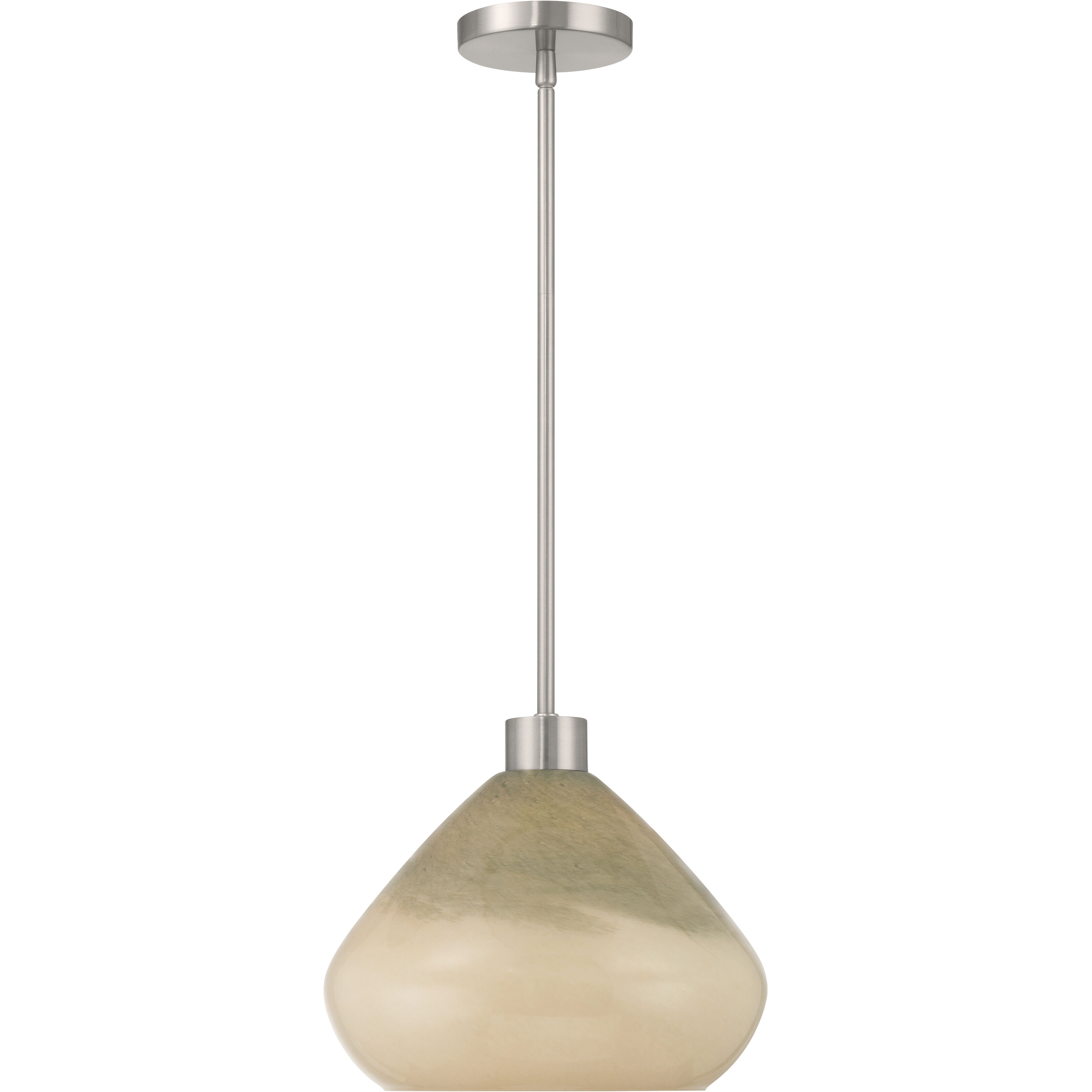 Elaris 1 Light 12.5 inch Brushed Nickel Pendant Ceiling Light