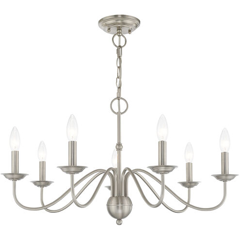 Windsor 7 Light 28 inch Brushed Nickel Chandelier Ceiling Light