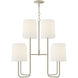 Barbara Barry Go Lightly 8 Light 31 inch China White Chandelier Ceiling Light in Linen, Medium